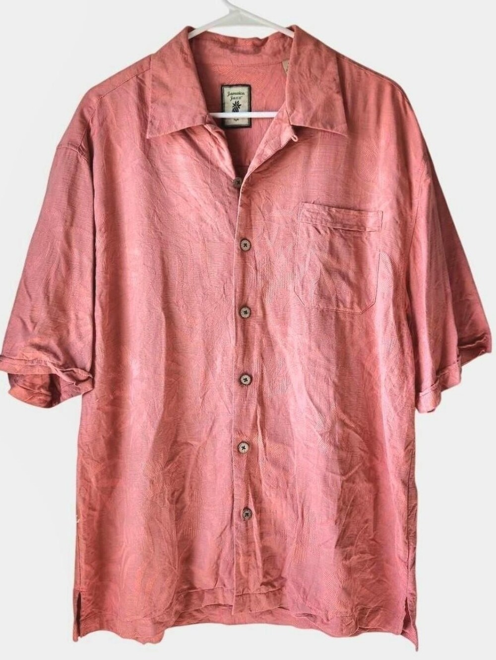 Vintage Jamaica Jaxx Pink Silk Shirt